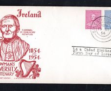 1954 Ireland Centenary of the Opening of the Catholic University (Cardinal Newman) Commemorative Stamps Illustrated First Day Cover (FDC) with Dublin cancel