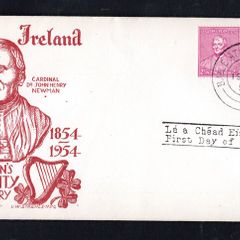 1954 Ireland Centenary of the Opening of the Catholic University (Cardinal Newman) Commemorative Stamps Illustrated First Day Cover (FDC) with Dublin cancel