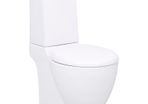 WC Ceramic Toilet Bathroom Round Toilet Bottom Water Flow White