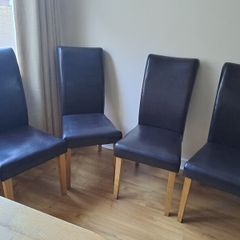 Set of 4 Chocolate Brown Dining Chairs