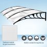 0.9 x 3 m Window Awning Door Canopy Modern Polycarbonate Cover Outdoor Rain Snow Sunlight Protection Hollow Sheet Image 3