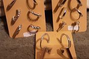 white metal earrings #4