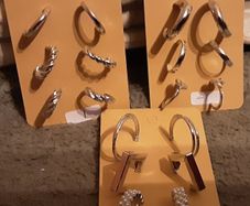 white metal earrings #4