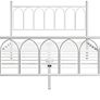 Double Metal Bed Frame 135 x 190 cm with Headboard and Footboard Heavy Duty Foundation,Metal Slat Support,White, Image 4