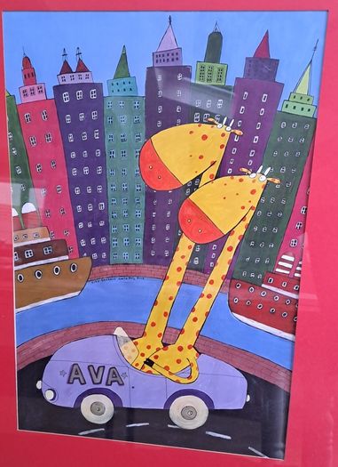 Painting personalised with name Ava.