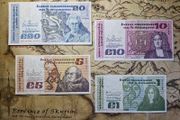 B Series 1-20 Pound Set (Irish Notes)