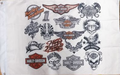 Harley Davidson Logo Flag.