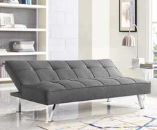 Dark grey fabric Folding 3 Seater Sofa 180cm