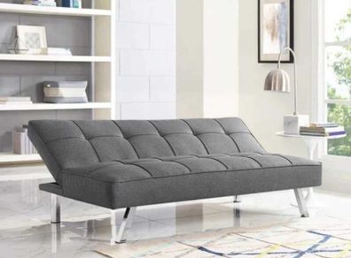Dark grey fabric Folding 3 Seater Sofa 180cm