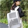 Ventilated Cats Dogs Rabbits Carrier Backpack for Small Pets and Puppies Perfect for Outdoor Adventures and Vet Visits, Ultimate Comfort On-the-Go, Grey Image 6