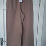 Reiss Linen Wide Leg Trousers - Mink - UK 12 - Fits UK 14 - BNWT RRP 95 Image 2