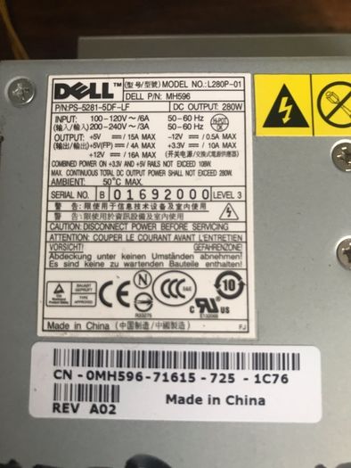 Dell Dimension C521 Power supply