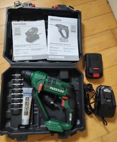 Parkside X20V Cordless SDS-PLUS Hammer Drill And Accessories Set. Parkside X20V Cordless Nailer / Stapler. Parkside X20V Cordless Drywall Sander. Ferrex 2AH 20V 5AH 20V 40V Activ Energy Batteries 4A 20V 40V Quick Charger.