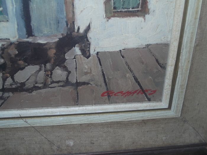 a lovely oil painting on canvas,signed by glauco chaves