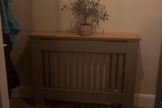 Beautiful Grey rad cover with wooden top