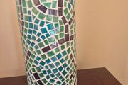 Glass mosaic vase