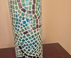 Glass mosaic vase