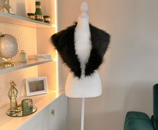 Black Faux Fur Collar