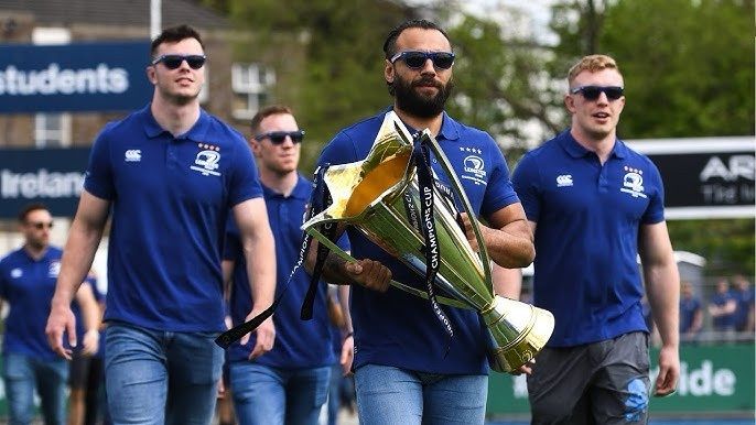 Leinster rugby squad issue homecoming polo 2018 win