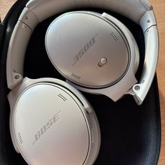 Bose QuietComfort QC Noise Cancelling Headphones Sandstone with case and cables