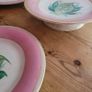 Antique handpainted Lily of the valley porcelain dessert service Image 5