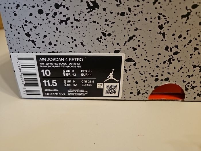 NIKE AIR JORDAN 4 Retro 'Fire Red 2020' sneakers NEW & BOXED exclusive RRP 700 euro size UK 9