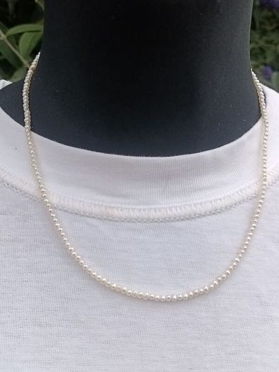 Suarti Branded Baroque Pearl Necklace on Sterling Silver Closures