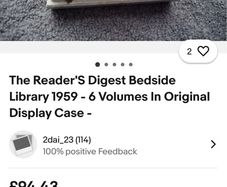 1959 edition The Reader's Digest Bedside Library 6 volumes in original display case