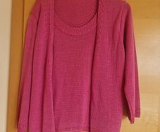 Pink all on one cardigan top size  18