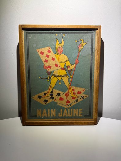 Vintage French Nain Jaune Game - Jura Wooden Box, 5 Trays - Mid-20th Century