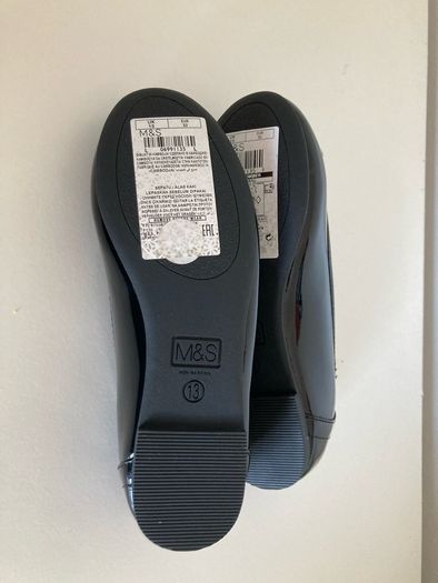 M&S Girls school shoes uk13, new