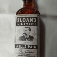 Vintage Sloan's Liniment Glass Bottle (c. 1969)
