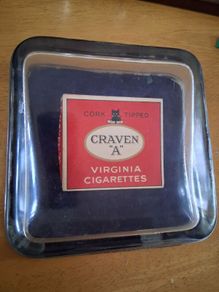 Old Craven A black cat Change Dish for shop counter