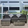 5 Pieces Rattan Sofa Set Wicker Sectional Furniture Cushion (FREE SHIPPING) Image 3