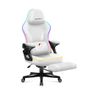 Huzaro Force 4.6 White Mesh RGB Smart Gaming Chair with Footrest - Bluetooth App & Remote Control Image 3
