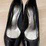 M&S black court shoes Image 2