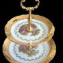 Vintage Wunsiedel Bavaria 24k Gold 2-T Cake Stand Image 3