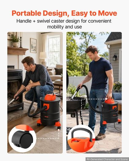 20L 1200W Ash Vacuum Cleaner