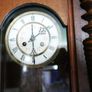 Victorian Wall Pendulum Clock 27" x 14" (clocks work well, chimes on hour and half hour) Image 6