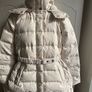 Zara semi long cream belted puffer jacket Image 3