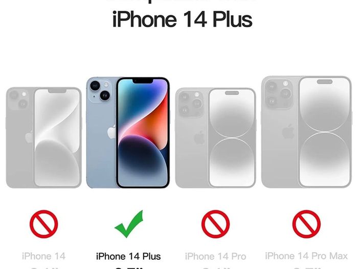 For iPhone 14 Plus Tempered Glass Screen Protector Saver Cover Case Friendly New