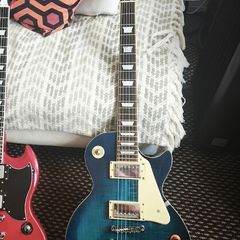 Epiphone Les Paul Standard Plus Top 2005 Trans Blue (repaired headstock)