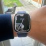 Like New Apple Watch Series 11, 46mm Silver, Blue Rubber Band Image 4