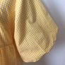 Yellow and white small check cotton blouse with puffy sleeves size 14 includes post Image 4