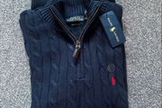 Navy Ralph Lauren Cable Kbit Quarter Zip - Size S Men
