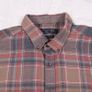 Paul Costelloe Brown Red Grey Plaid Check Long Sleeve Flannel Cotton Shirt Size L Image 3
