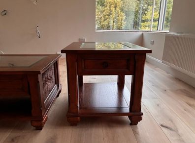 coffee table and matching side/lamp tables.