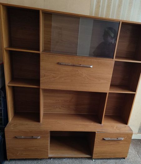 large unit with display cabinet