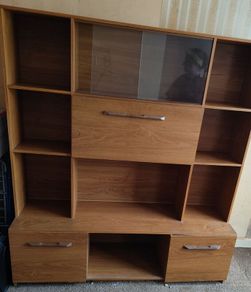 large unit with display cabinet