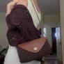 Crochet crossbody bag in chocolate colour Image 10